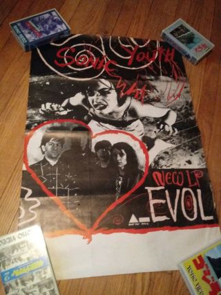 Sonic Youth Evol Ultra Rare Promo Poster ‘86 Sst Records Enigma Punk