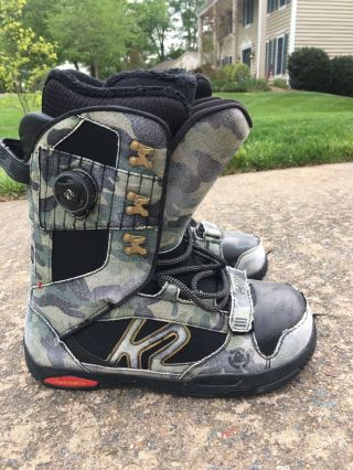 Rare Camo Color K2 Darko Mens Snowboard Boots Size 11