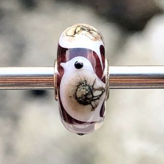 Trollbeads Rare Purple Bird Unique Ooak Murano Glass Bead