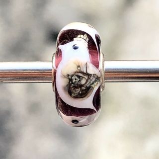 Trollbeads Rare Purple Bird Unique Ooak Murano Glass Bead 3