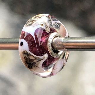 Trollbeads Rare Purple Bird Unique Ooak Murano Glass Bead 4