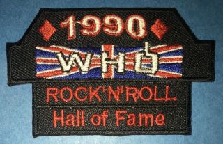 Rare 1990 The Who Rock N Roll Hall Of Fame Hat Hipster Jacket Hoodie Patch 897r