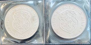 Republic National Bank York Johnson Matthey 1 oz.  999 Fine Silver Ultra Rare 5