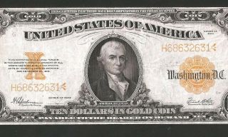 Rare 1922 $10 Gold Note