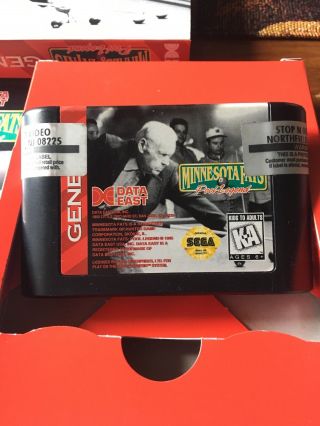 Sega Genesis MINNESOTA FATS POOL LEGEND Complete CIB Box RARE Game Cardboard 2