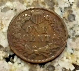 RARE 1873 U.  S.  INDIAN HEAD PENNY CLEAR BROWN GOOD DETAILS NO/RES 8
