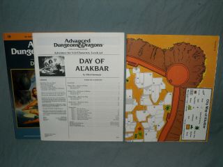 AD&D 1st Edition Module - I9 DAY OF AL ' AKBAR (VERY RARE and with MAP) 2