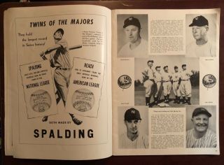 RARE 1947 World Series Program Brooklyn At Yankees Jackie Robinson 7