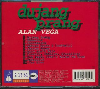 Alan Vega Dujang Prang Cd 2 - 13 - 61 Thirsty Ear 1996 Fast From Usa Rare