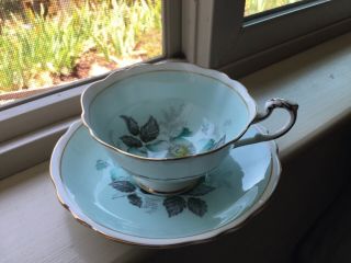Vintage Paragon Cup And Saucer With Rare Green Coloring