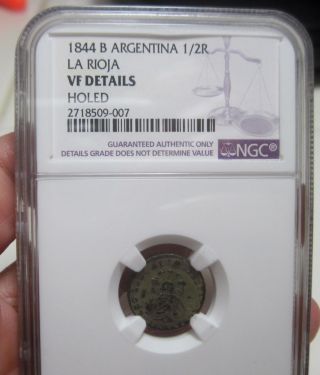 1844 - B (argentina) 1/2 Real (silver) Confedaration (la Rioja) - - - -,  Rare - - - -