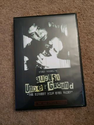 August Underground Rare Cult Dvd 2 Disk Special Edition