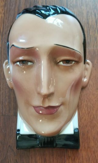 Vintage 1981 Fred Astaire Clay Art Ceramic Face Wall Mask Extremely Rare