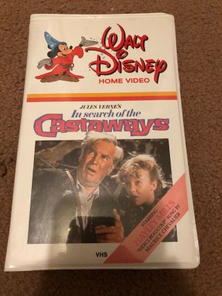 Disney - In Search Of The Castaways (131v) Vhs (white Clam Shell) Rare