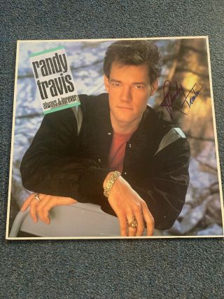 Randy Travis Autographed Vinyl Cover Album Always & Forever Rare V144