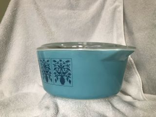 PYREX SAXONY TREE OF LIFE COVERED CASSEROLE 475 - B 2 1/2 QT With Lid Rare Promo 2