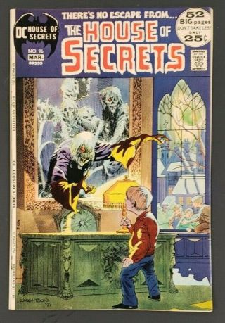 1972 March No.  96 Dc Comic The House Of Secrets 25 Cents Rare