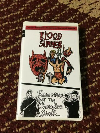 Blood Summer / At The Cherokee Sink Horror Sov Slasher Big Box Slip Rare Oop Vhs
