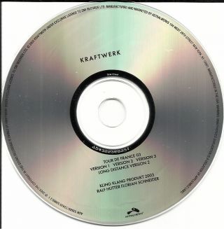 Kraftwerk Tour De France 4 Rare Versions Ultra Rare 2003 Usa Promo Dj Cd Single