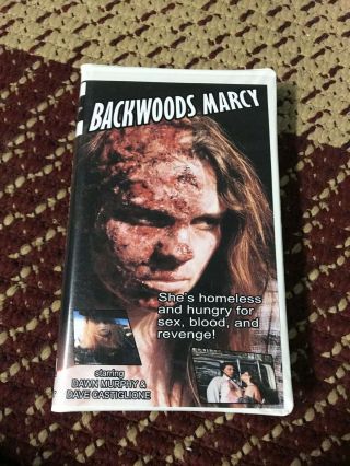 Backwoods Marcy Horror Sov Slasher Big Box Slip Rare Oop Vhs