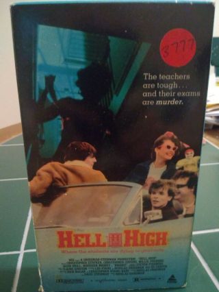 Hell High Vhs Tape Rare Horror/slasher Movie 1989 Prism
