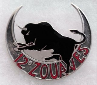 Rare Wwii Badge For The French 12th Zouaves Regiment 1939 - 1940 (abpp)