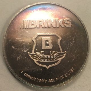 Brinks.  999 1 Oz.  Silver Coin - “first Armored Car - Circa 1920” - Rare Toned