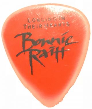 Bonnie Raitt Guitar Pick Red Blues Slide Queen Longing In Their Hearts Tour Rare