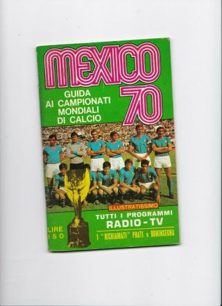 1970 Fifa World Cup Mexico Rare Tournament Programme