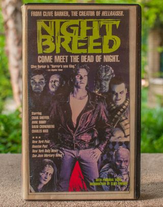 Night Breed Vhs 1990 Rare Clive Barker Horror Media Home Ent Cronenberg Cutbox
