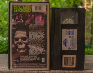 Night Breed VHS 1990 Rare Clive Barker Horror Media Home Ent Cronenberg Cutbox 3