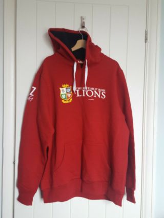 British And Irish Lions Red Hoody In Rare 3xl Size.  Big And Tall.  With Tags.