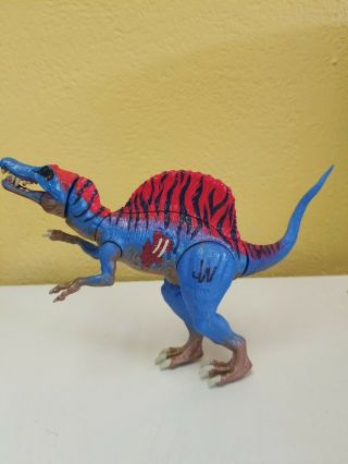 Jurassic World Hybrid Biters And Bashers Spinosaurus Blue Red Rare Park Figure