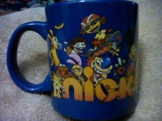 Nickelodeon 2018 Blue Mug Ren And Stimpy,  Spongebob Squarepants,  Rugrats Rare