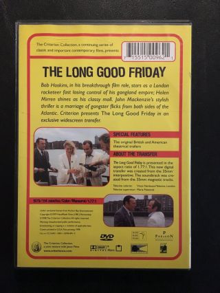RARE OOP The Long Good Friday (DVD 1998 Criterion 26) Hoskins Mirren 2