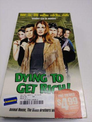 Dying To Get Rich Vhs (0020,  Edge) Rare Ex Rental In Great Shape