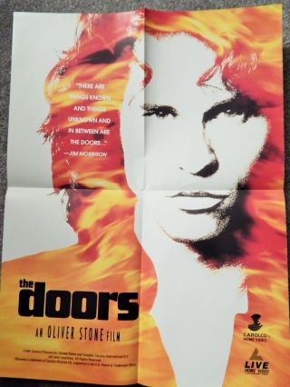Doors (video Dealer 22 X 16 Poster,  1990s) Jim Morrison Dramatic Biopic Rare