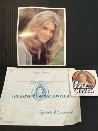 Rare - Vintage - Bionic Woman Action Club Kit - Fan Club - 1975 - Jaime Sommers