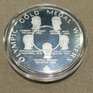 1980 Jamaica $25 Proof Olympic Huge Silver Rare World Silver