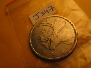 Canada 1937 25 Cent Silver Coin Rare Idj347.