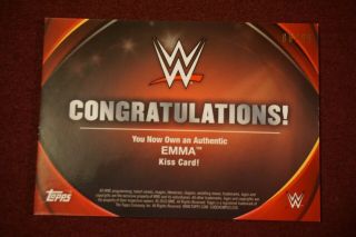 Emma 2016 Topps WWE Divas Revolution Kiss Card /99 Rare Tenille Dashwood 2