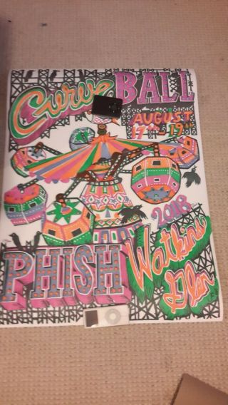 Rare Phish Poster Print Jim Pollock Curveball Signed Numbered /1500 Wo Ticket