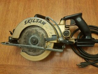 Rare 50th Anniversary Gold Skilsaw Worm Drive Model 77 7 1/4 " Circular Saw