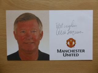 2002 - 04 Sir Alex Ferguson Signed Man Utd Club Card - Rare (16187)