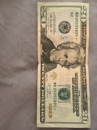 $20.  00 Rare Star Note Collectible,  Low Serial Number