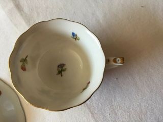 RARE Herend Queen Victoria Tea Cup and Saucer 735 VBO Butterfly And Floral Decor 6