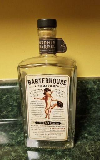 Rare Kentucky Bourbon Orphan Barrel Barterhouse 20 Yr Bottle Stizel Weller Empty