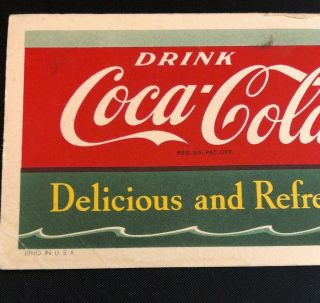 Antique Coca Cola Cardboard Sign 1951 Rare Vintage (Mo1) 2