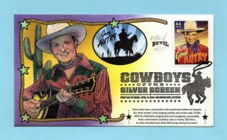 U.  S.  Fdc 4449 Rare Bevil Cachet - Gene Autry From Cowboys Of Silver Screen