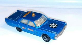 Majorette Plymouth Fury Rare Police Car No8 Dark Blue